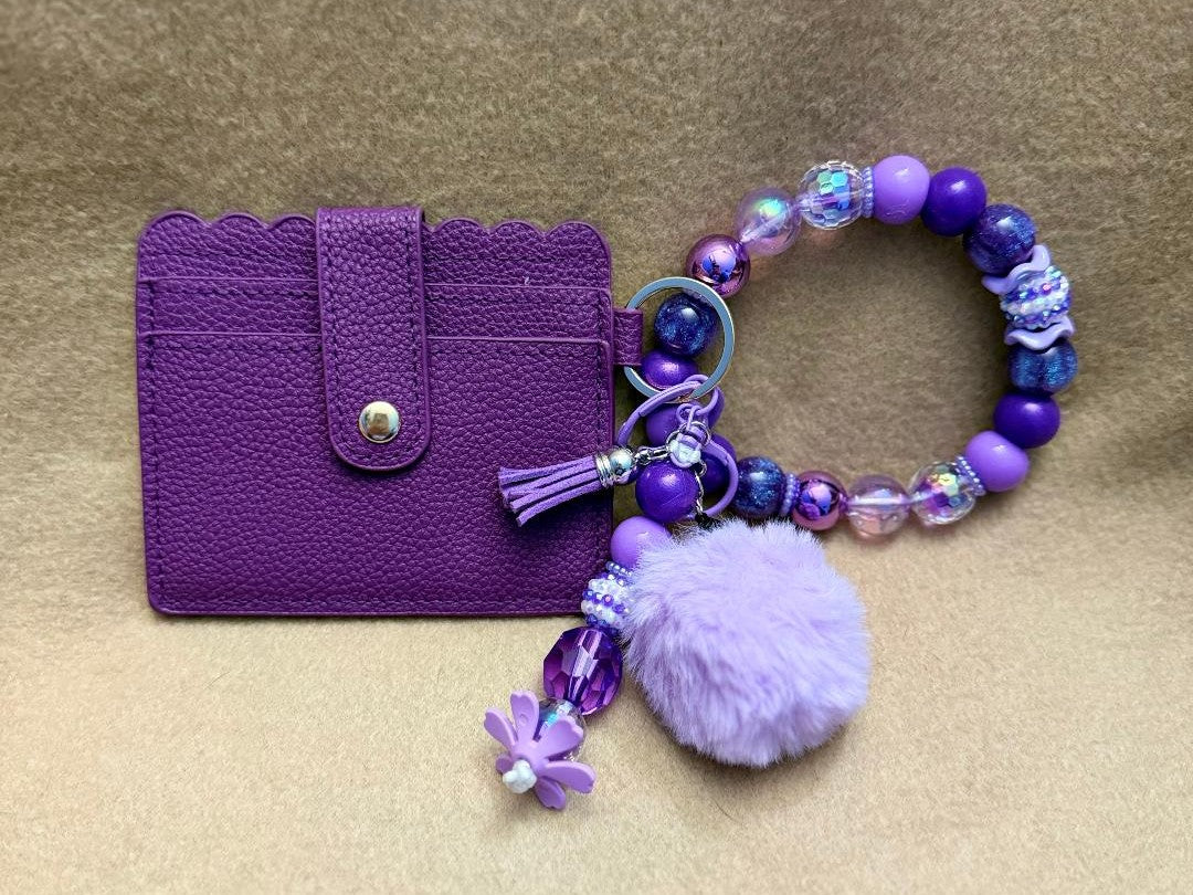 All The Purples Beaded Wristlet