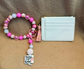 Teaching Is a Work of Heart Everyday Beaded Wristlet