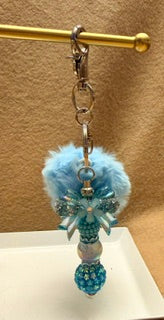 Frozen Sky Beaded Keychain