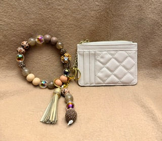 Champagne Glow Everyday Beaded Wristlet