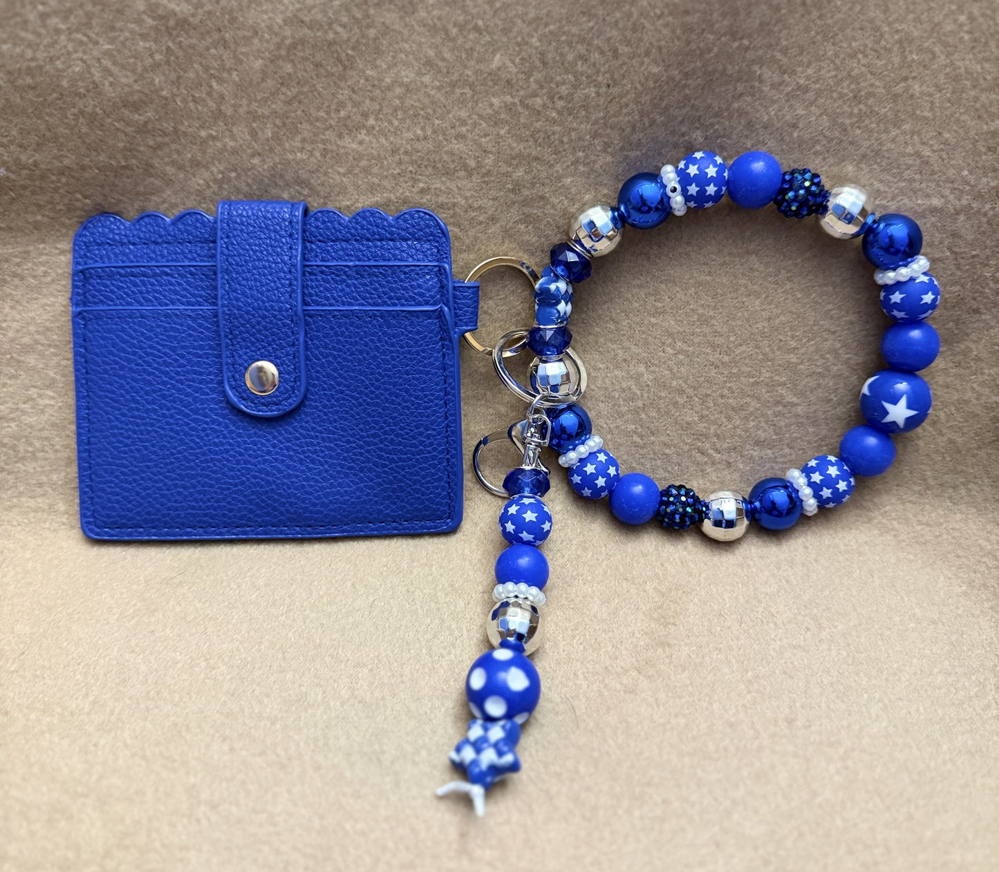 Royal Stardust Beaded Wristlet