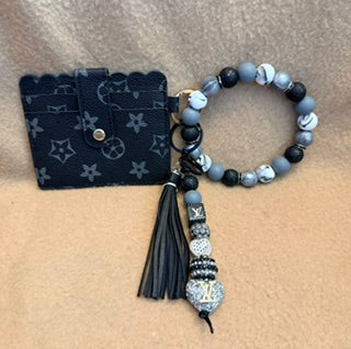 Midnight Luxe Beaded Wristlet