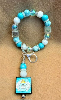 Aqua Glam Luxe Wristlet