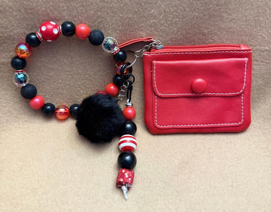 Main Street Retro Beaded Wristlet